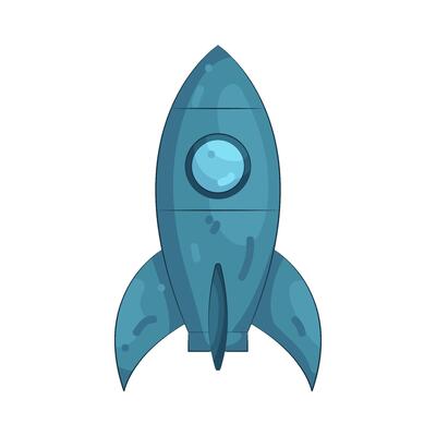 Blue Rocket Ship