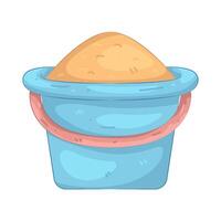 Beach Bucket with sand vector