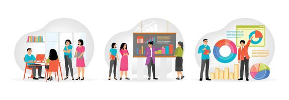 Diverse team in an office setting vector