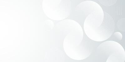 Minimal white abstract background with gradient circles and banners. . Website template, certificate, cover presentation vector
