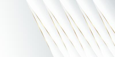 Modern luxury white background with golden diagonal lines for use as design background, banner, , template, website, certificate and presentation vector