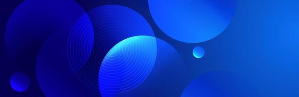 Abstract gradient dark blue background, circles, geometric lines, modern, banners. . Website template, presentation. vector