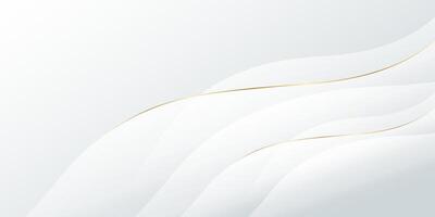 Luxury white background with golden curves. . Website template, certificate, cover and presentation vector