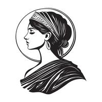 Athena Goddess Image. Illustration of a Athena Goddess Image isolated on white background. vector