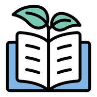 Growth training icon flat line style illustration representing personal and professional development, suitable for coaching, education, and career advancement projects vector
