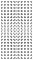 Geometric pattern of black outline squares arranged in a grid, isolated on white background, abstract illustration. concept of modern design, minimalism, vertical background, repeatable motif vector