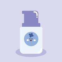 a bottle of pump serum with a blueberry face on it vector