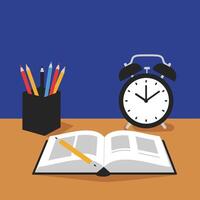 Study Essentials Time and Focus at the Desk vector