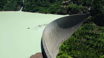 Aerial view of a dam video