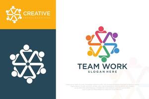 People logo design, Community human Logo , people logo . vector