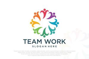 teamwork logo icon business . vector