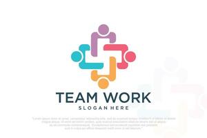 teamwork logo icon business abstract . vector