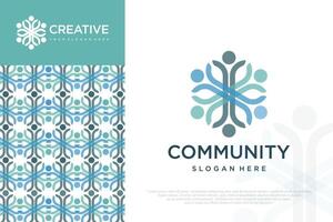 human community logo template. people work. symbol for teamwork, community etc. vector
