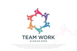 teamwork logo icon business abstract. vector