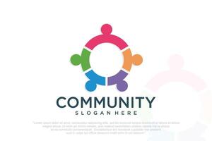 teamwork logo design icon business abstract. vector