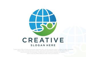 Global Community Logo Icon Elements Template, globe, earth design vector