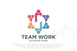 community people, social community, global community, family logo design. vector