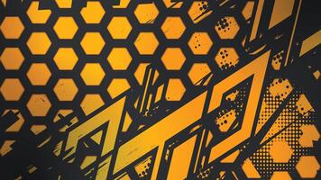 a black and orange background with a geometric pattern vector