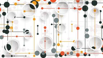 an abstract background with circles and lines vector