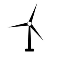Wind turbine isolated on white background. vector