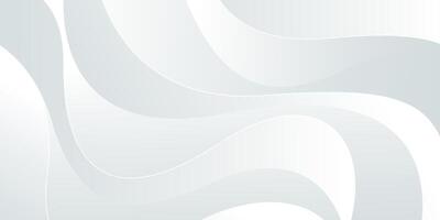 Elegant modern white and gray wave background. Minimalist abstract wallpaper vector