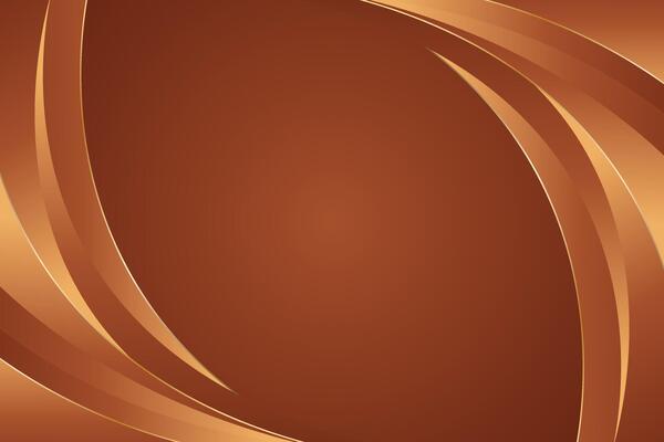 Abstract bronze luxury curve background with gold lines