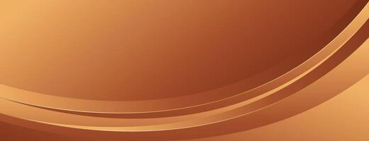 Elegant bronze luxury curve background with gold accents. Abstract modern banner design for websites, headers, sale templates, business ads, awards, events, and more vector