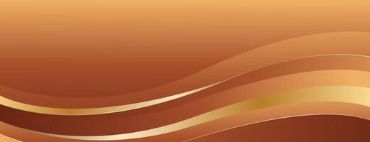Simple bronze and gold luxury banner background vector