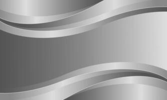 Abstract Silver metallic background, Simple wave shapes vector