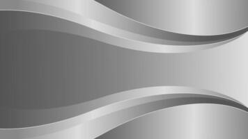 Elegant Silver metallic background, Abstract wave shapes vector