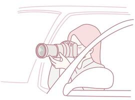 Candid Photography from a Car Building Skill in the Art of Capturing Beautiful Moments on the Go vector