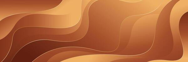 Abstract bronze luxury banner background with gold accents vector