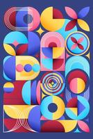 Bauhaus pattern design vector