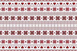 Nordic snowflake Christmas pattern vector