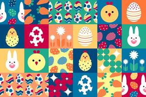 Easter pattern design vector