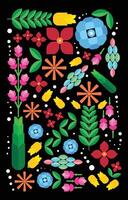 Flower element design vector