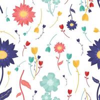 Seamless simple flower design vector