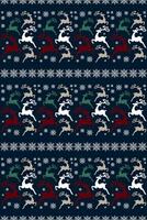Reindeers Christmas pattern vector