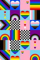 Pride month pattern vector