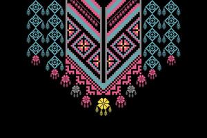 Collar ethnic pattern vector