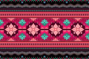 Christmas red ethnic pattern vector