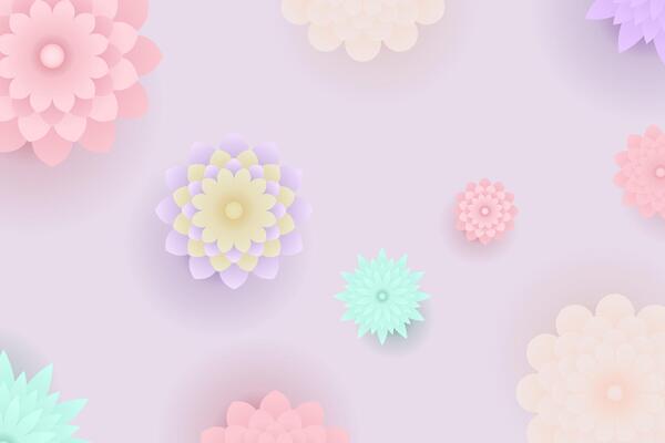Flower papercut design