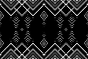 Black and white ethnic pattern vector