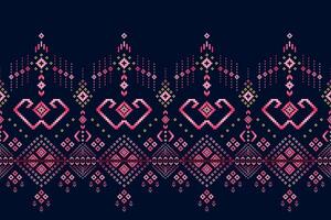 Ethnic pixel art pattern vector