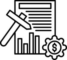 Data Mining Outline Style Icon vector