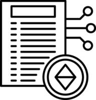 Smart Contract Outline Style Icon vector