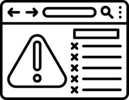Alert Outline Style Icon vector