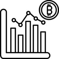Stock Chart Outline Style Icon vector