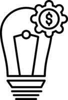 Light Bulb Outline Style Icon vector