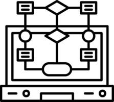 Algorithm Outline Style Icon vector